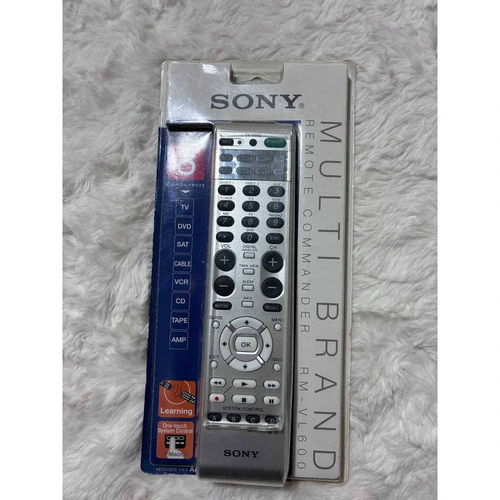 Sony RM-VL600 Multi Brand Remote Commander 8 Component Learning Remote New